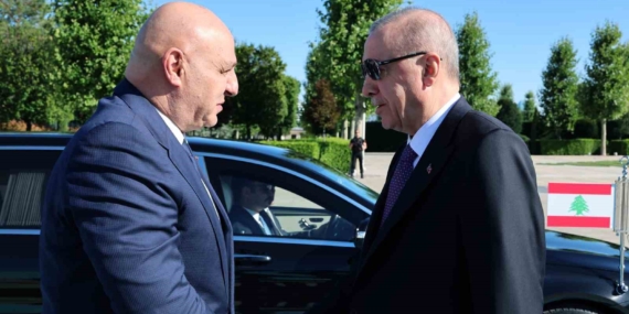 Cumhurbaşkanı Erdoğan, Lübnan Cumhurbaşkanı Avn’i törenle karşıladı