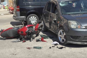 Eskişehir’de manevra yapan otomobile motosiklet yandan çarptı: 1 yaralı