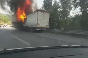 Gemlik’te tır yangını