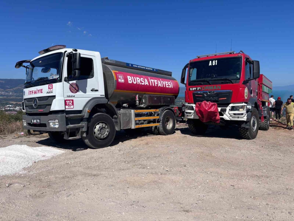 Bursa’da ormanlık alanda yangın çıktı