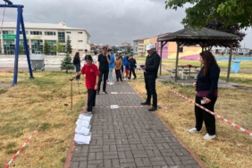 Sağanak yağmur oryantiring heyecanını durduramadı