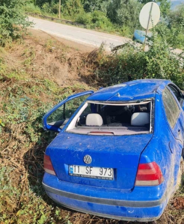 Bilecik’te otomobil takla attı: 1 yaralı