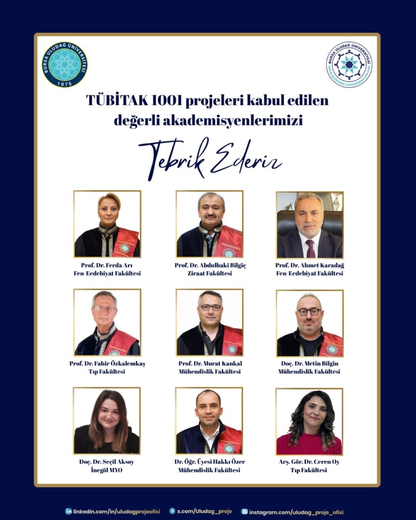 BUÜ, TÜBİTAK 1001 projeleriyle zirve yürüyüşüne devam ediyor