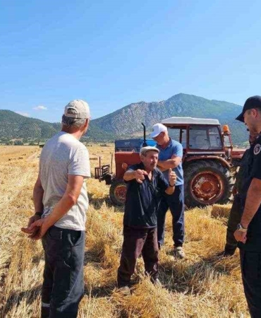 Biçerdöver operatörlerine yangın eğitimi