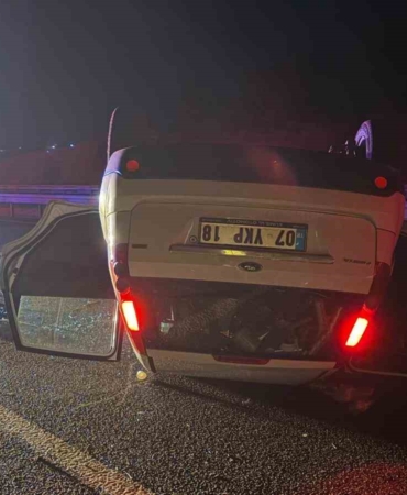 Takla atan otomobilin sürücüsünün alkollü olduğu hastanede ortaya çıktı