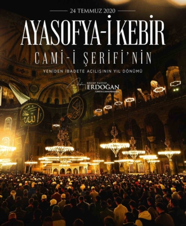Cumhurbaşkanı Erdoğan: "Ayasofya’nın dirilişi mübarek olsun"