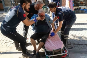 Kaldırımda yürürken hastanelik oldu