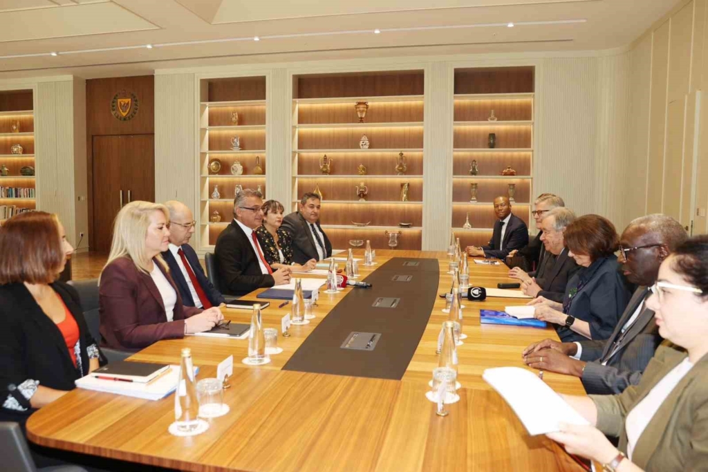 BM Genel Sekreteri Guterres, KKTC Cumhurbaşkanı Erhürman ile görüştü