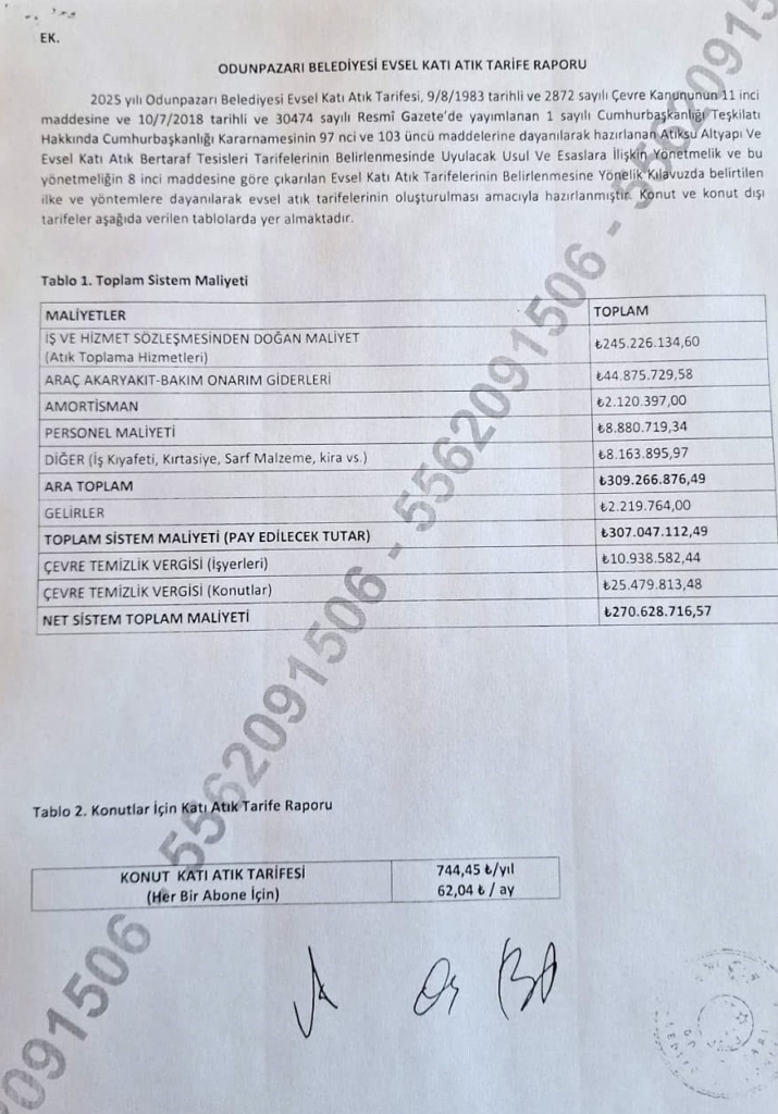Odunpazarı Belediyesi’nin katı atık toplama bedeli tepki çekmeye devam ediyor