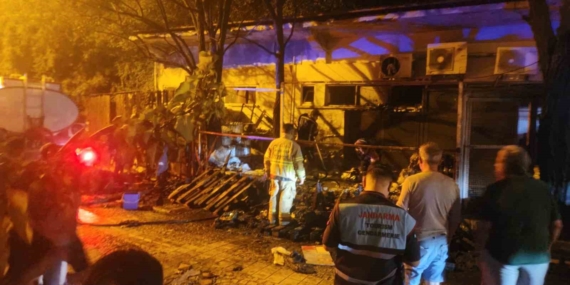 Avşa Adası’nda depoda çıkan yangın söndürüldü