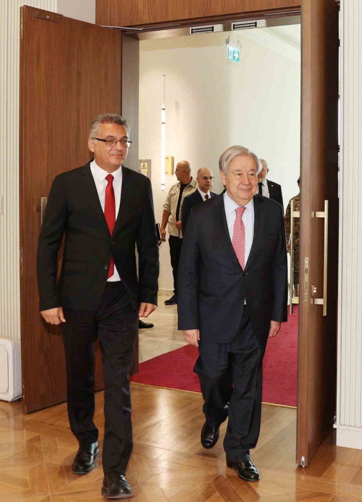 BM Genel Sekreteri Guterres, KKTC Cumhurbaşkanı Erhürman ile görüştü