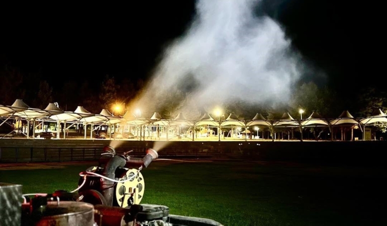 Bilecik’te haşerelere karşı gece mesaisi