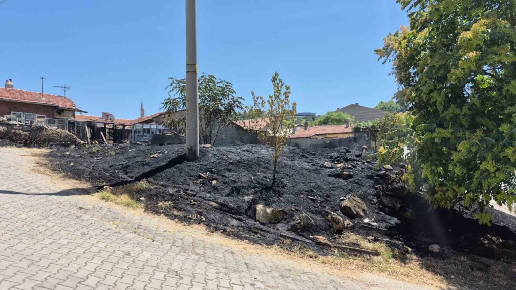 Eskişehir’de otluk alanda çıkan yangın mahalleliyi korkuttu