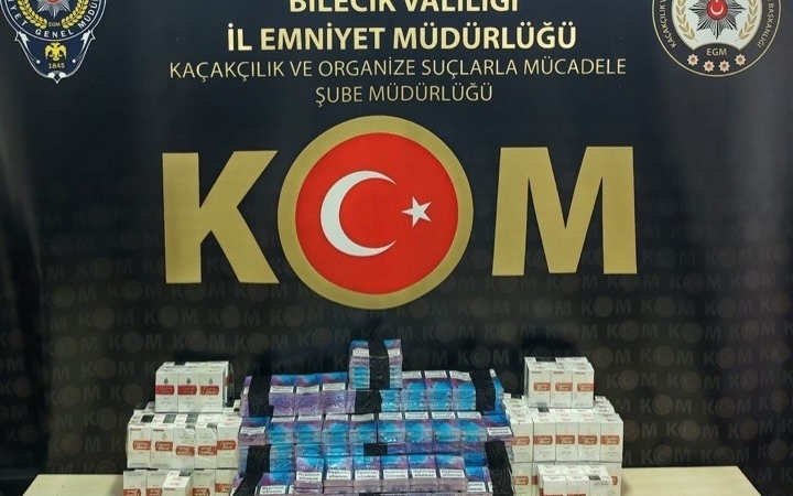Bilecik’te 590 paket kaçak sigara ele geçirildi