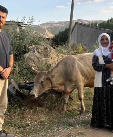 İhlas Haber Ajansı’nın haberi Ayni teyzenin yüzünü güldürdü: İnekler kendisine ulaştı