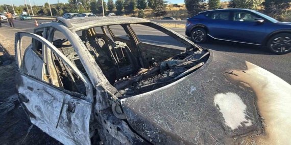 Çevre yolunda otomobil yangını: 3 kişi yaralandı