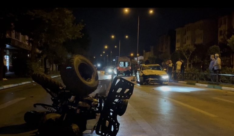 Bursa’da 150 kilometre hızla seyreden otomobil ATV’ye çarptı: 1 ölü