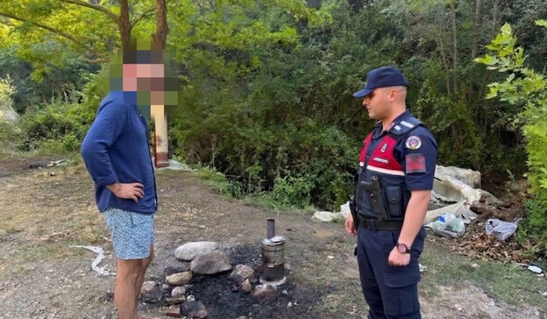 Ormanlık alanda mangal ve semaver yakan şahsa 3 bin 705 lira ceza