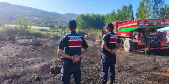 YHT hattında korkutan çalılık yangını