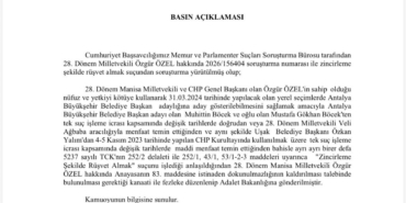 Özgür Özel’in dokunulmazlığının kaldırılması için hazırlanan fezleke Adalet Bakanlığına gönderildi