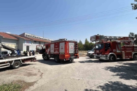 Mantar tesisindeki ilaçlama dumanını yangın zanneden vatandaşlar ekipleri harekete geçirdi