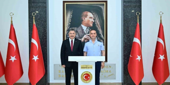 Hava Kuvvetleri Komutanlığına atanan Orgeneral Dalkıran’dan Vali Yılmaz’a veda ziyareti