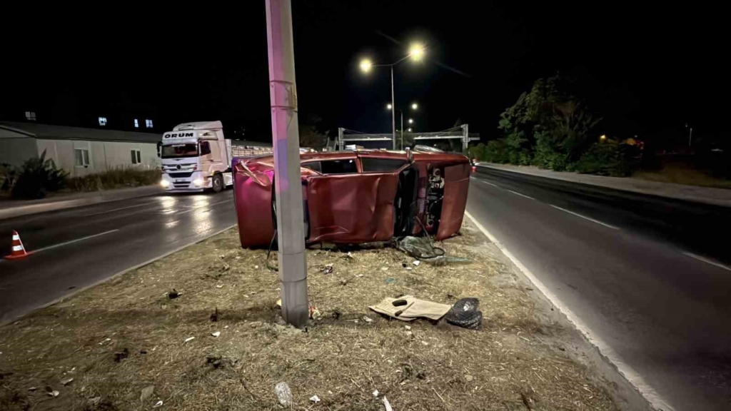 Kontrolden çıkan Tofaş takla attı: 1 yaralı