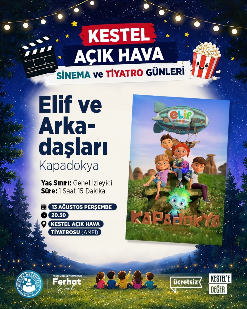 Kestel Belediyesi’nden çocuklara sinema ve müzikal şöleni