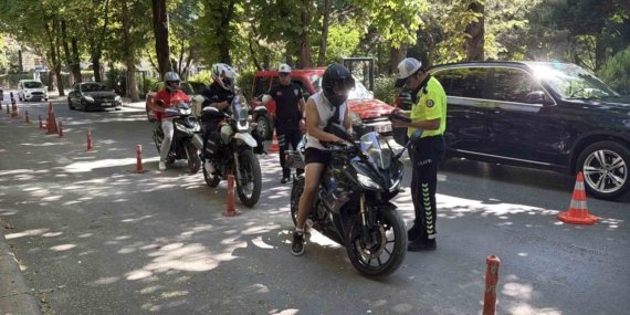 Eskişehir’de motosiklet denetimde 600 bin TL ceza kesildi