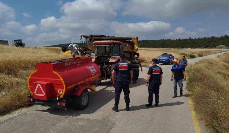 Bilecik’te yangın riskine karşı tarlalarda denetim