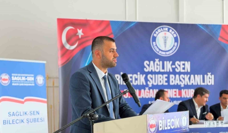 Emrah Göztepe, Sağlık-Sen Bilecik Şubesi’nde yeniden başkan seçildi
