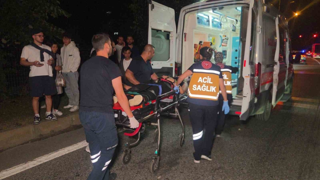 Kazadan kaçarken orta refüje çıkıp ağaca çarptı