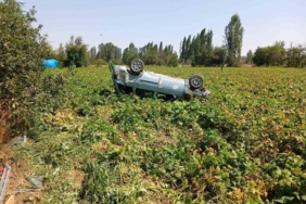 Virajı alamayan otomobil devrildi: 1 yaralı