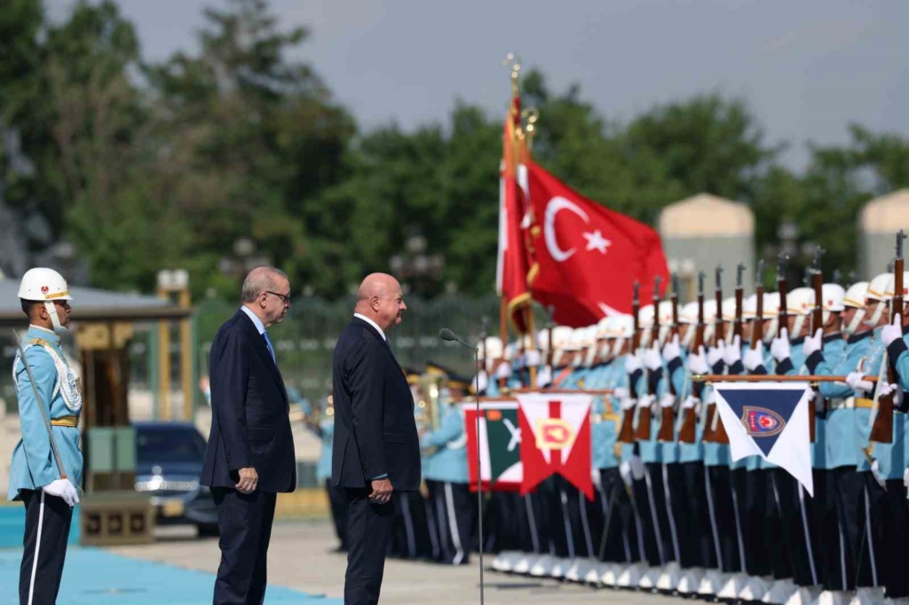 Cumhurbaşkanı Erdoğan, Avusturya Şansölyesi Christian Stocker’i törenle karşıladı