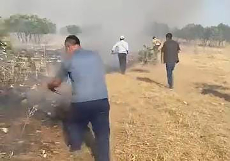 Diyarbakır’da ağaçlık alanda yangın