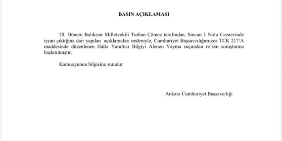 İYİ Parti Balıkesir Milletvekili Çömez hakkında soruşturma başlatıldı