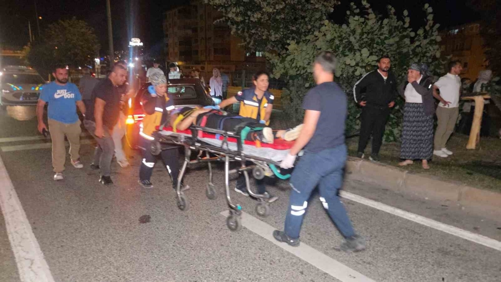 Kazadan kaçarken orta refüje çıkıp ağaca çarptı