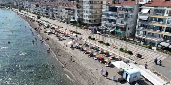 Mudanya’da plajlar ful çekiyor