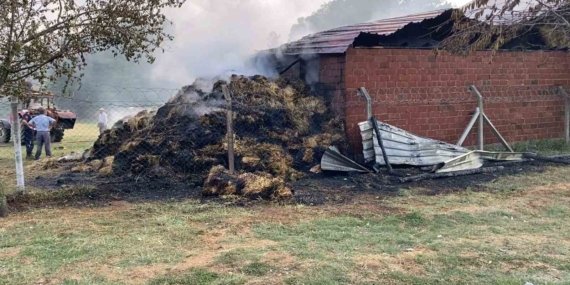 Bursa’da samanlık alevlere teslim oldu