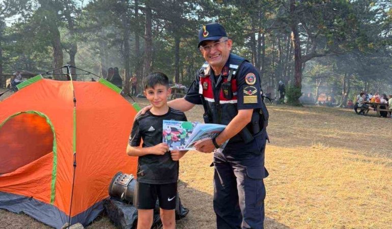 Jandarmadan kampçılara ormanlık alanlarda ateş yakma uyarısı