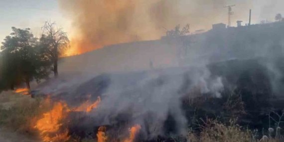 Elazığ’da otluk alanda çıkan yangın söndürüldü