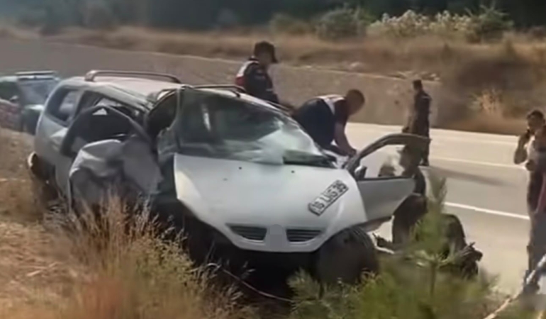 Bursa’da takla atan otomobildeki çift hayatını kaybetti