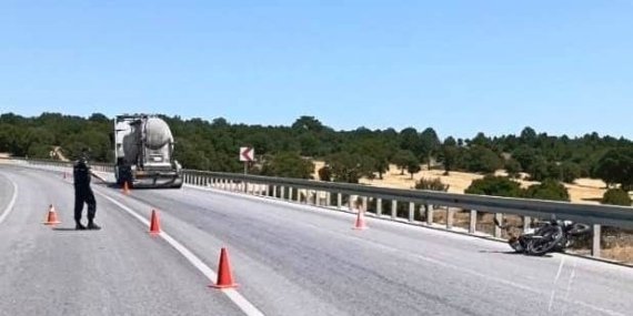 Emet’te beton mikseri motosiklete çarptı: 1 ölü, 1 ağır yaralı