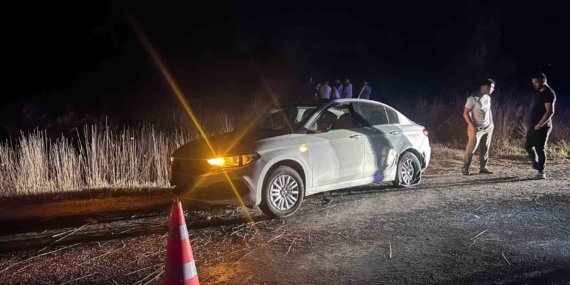Kontrolden çıkan otomobil şarampole uçtu, sürücü yaralandı