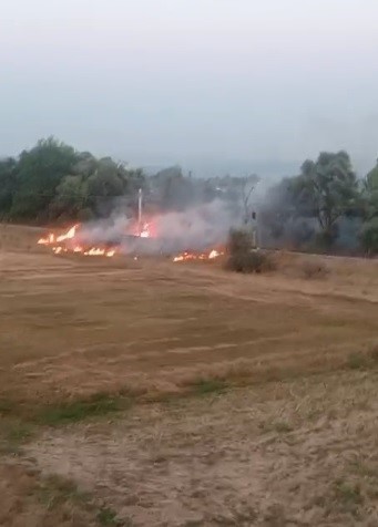 Tavşanlı’da çıkan arazı yangını kısa sürede söndürüldü