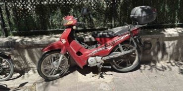 Park halinde bulunan çalıntı motorla alakalı inceleme başlatıldı