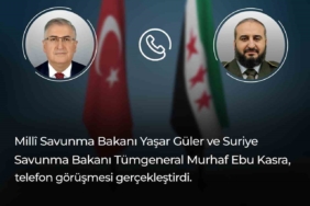 Bakan Güler, Suriyeli mevkidaşı Ebu Kasra ile görüştü