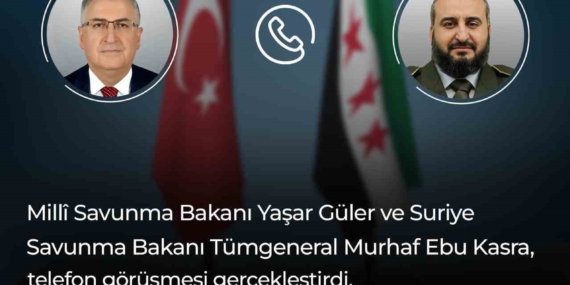 Bakan Güler, Suriyeli mevkidaşı Ebu Kasra ile görüştü