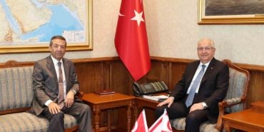 Bakan Güler, KKTC Dışişleri Bakanı Ertuğruloğlu ile bir araya geldi