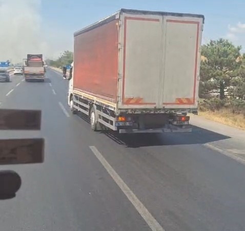 Eskişehir-Bursa kara yolundaki otluk alan yangını ormana sıçramadan söndürüldü